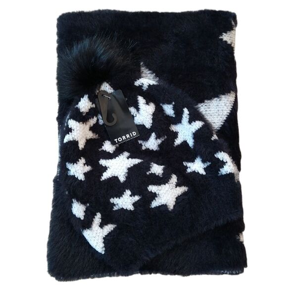 NWT Star Celestial Scarf and Pom Pom hat - Picture 6 of 10